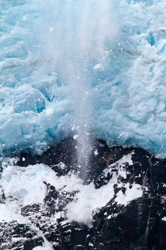 Aialik Glacier Calving Into Ocean